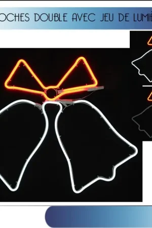 Double cloche lumineuse de noel Offre Spéciale