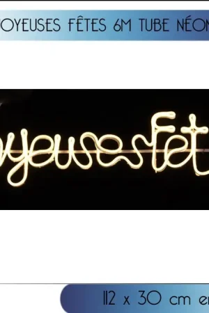 Joyeuse fetes lumineux tube néon blanc Expédié Aujourd'hui