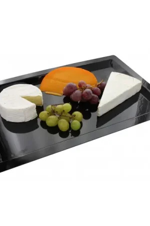 Prix Réduit Grand plateau plastique rectangle Noir