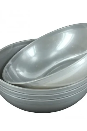 Dernière Chance Petit Saladier en plastique Gris x 4 pièces