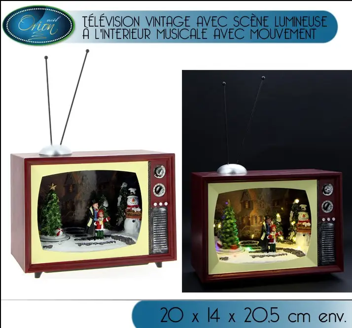 Télévision vintage avec scene lumineuse Acheter En Ligne