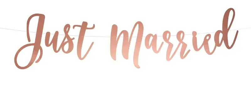Guirlande decoration Just Married Rose Gold Achat Immédiat