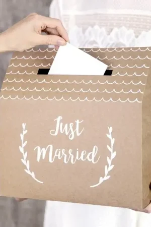 Urne mariage kraft Just Married Offre Spéciale