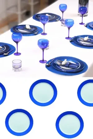 Petite assiette plastique Daytona Bleu marinex 6 pièces Jusqu'à Épuisement Des Stocks