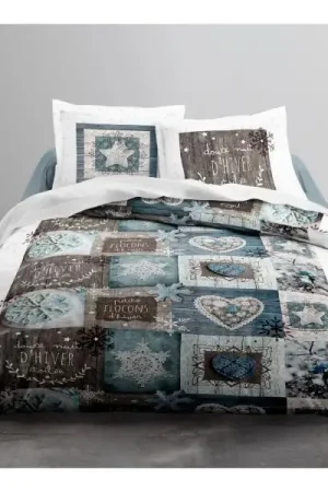 Soldes Parure housse de couette 220x240cm Little Snow