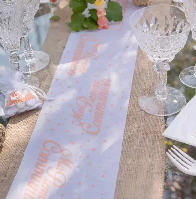Petit Chemin de table Communion Corail Commande En Gros