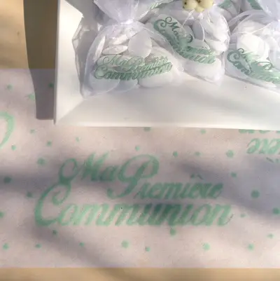 Petit Chemin de table Communion Mint Solde