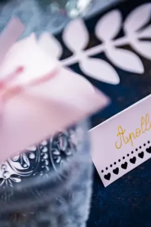 Jusqu'à Épuisement Des Stocks Marque place carton avec petits coeurs Rose x 10 pièces