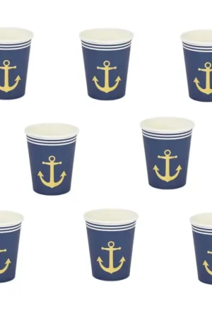 Gobelet carton Ancre Marine x 8 pièces Bon Plan