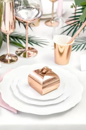 Boite a dragées mariage Rose gold x 10 pièces Remise