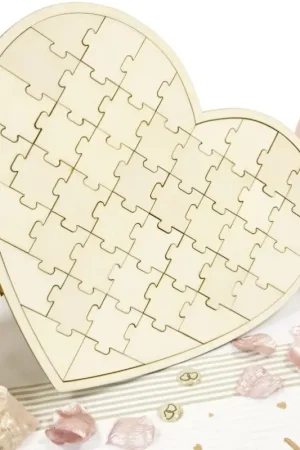 Affaire À Saisir Puzzle en bois en forme de coeur