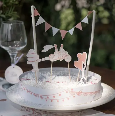 Soldes Deco gateau Guinguette x 6 pièces