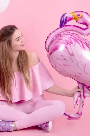 Usine Directe Ballon mylar Flamant Rose