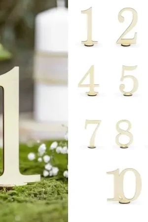 Solde Marque table 10 Numéros en bois pas cher