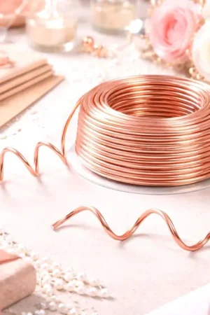 Certifié Fil métal déco Rose gold 2mmx5m