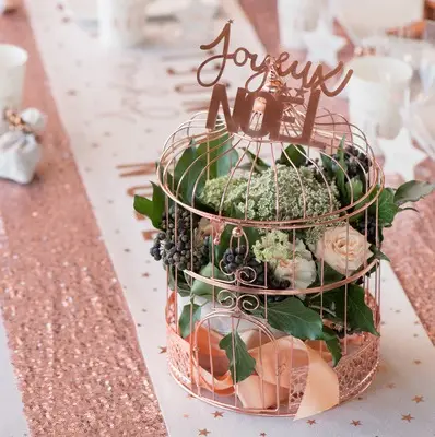 Seulement Aujourd'hui Urne cage oiseau Rose gold
