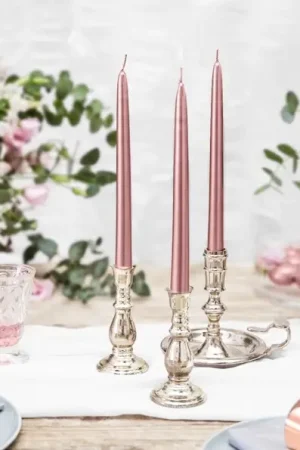 Marque Bougie chandelier mariage Rose Gold x 10 pièces