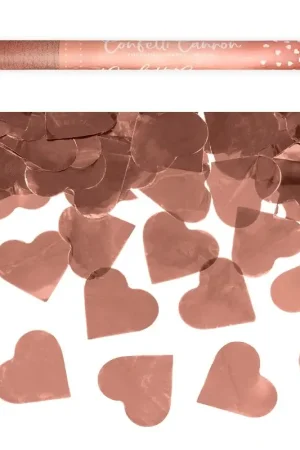 Canon à confettis Coeur Rose gold 60 cm Certifié