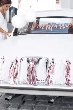 Kit de décoration voiture Just Married Rose gold Certifié