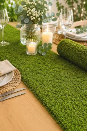 Chemin de table mousse vegetale naturelle 30cm Achetez Aujourd'hui