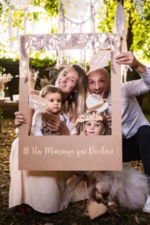 Kit photobooth kraft bronze avec cadre géant Produit De Marque