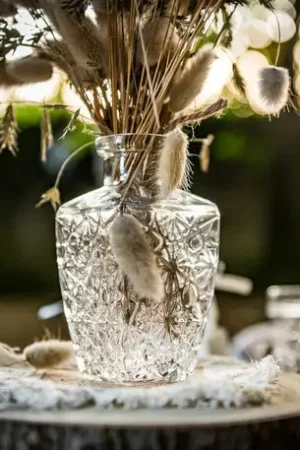 Retour Gratuit Vase en verre carré a l'ancienne