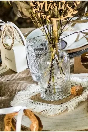 Bouteille en verre gravure a l'ancienne Populaire