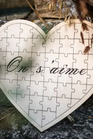 Acheter Direct Livre d'or puzzle coeur en bois on s'aime