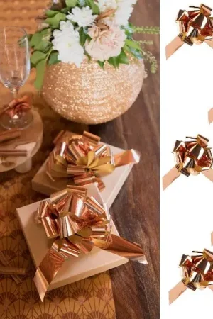 Noeud automatique Rose gold métallisé x 5 pièces Vente Flash