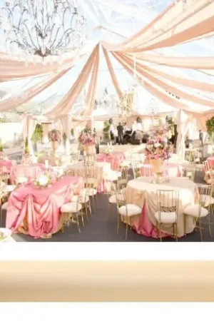Nouvelle Collection Tenture Mariage 100 mètres Ivoire