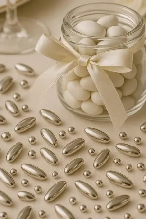 Commande En Gros Assortiment de perle argenté mariage