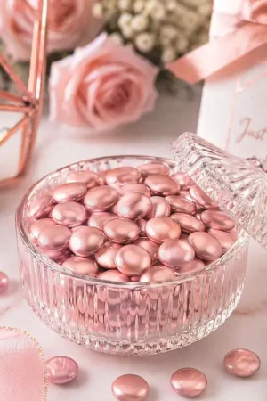 Dragees au chocolat confetti Rose gold Soldes
