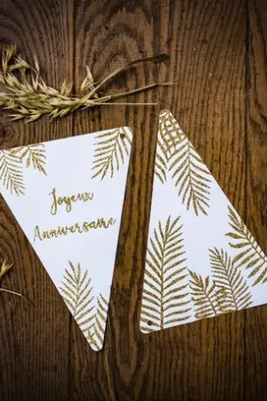 Produit De Marque Guirlande Fanions Fougere Joyeux Anniversaire