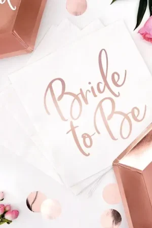 Super Prix Serviette en papier Bride to Be Rose gold