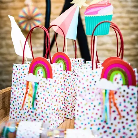 Quantité Limitée 4 Grands sacs a goodies pois multicolore