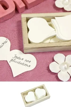 Prix Promo Lot de 100 coeurs confettis blancs a personnaliser