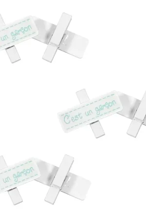 Mini Pince Déco C'est un Garçon x 6 pièces Seulement Aujourd'hui