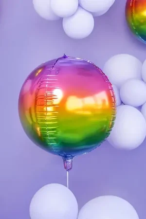 Ballon boule mylar Multicolore Acheter Direct