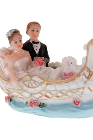 Commande En Gros Figurine gateau couple de marié sur gondole
