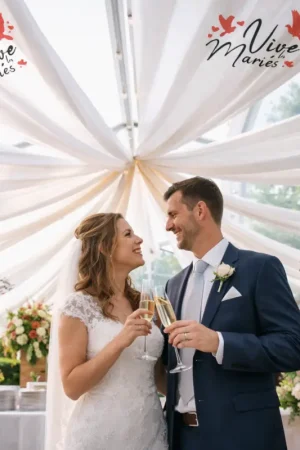 Authentique Tenture Mariage Original Vive les Mariés