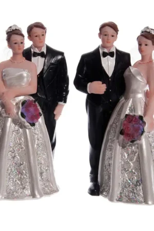 Couple de mariés 16cm avec lumière Prix Promo
