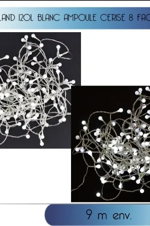 Guirlande lumineuse 120 LED Ampoule Cerise Blanc Meilleure Vente