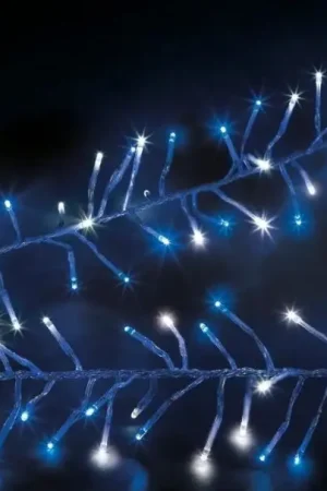 Commander Maintenant Guirlande lumineuse 300 LED Blanc Bleu avec telecommande