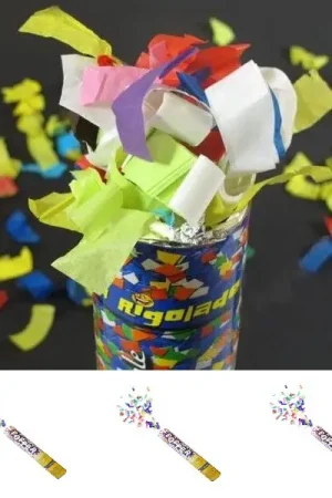 Livraison Express Petit canon a confettis Multicolore x 3 pièces
