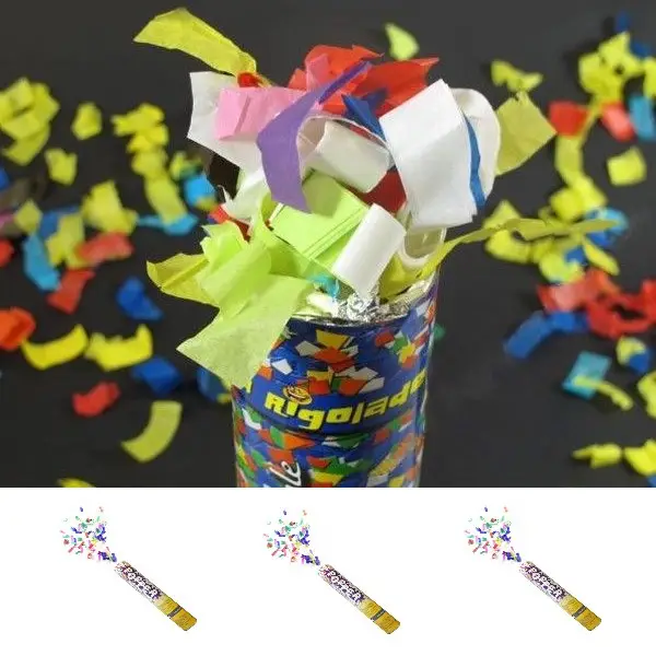 Livraison Express Petit canon a confettis Multicolore x 3 pièces