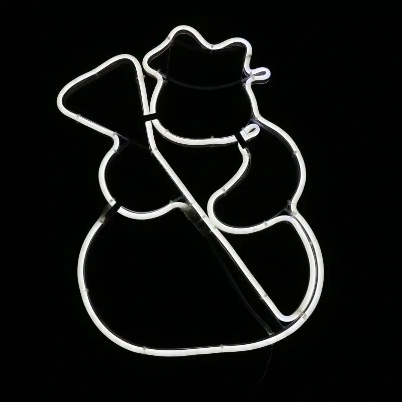 Bonhomme de neige lumineux néon 360 LED Blanc Petit Prix