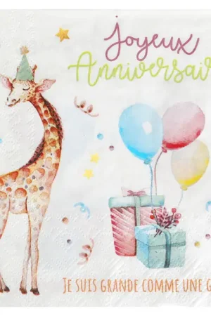 Serviette en papier Zoo PARTY X 20 pièces Meilleur Prix