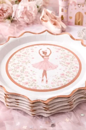 Assiette en carton Ballerine x 10 pièces Nouvelle Collection
