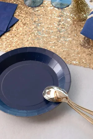 Prix Cassé Petite assiette en carton ronde bleu marine x 10 pièces