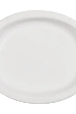Assiette Carton Ovale Blanche 30cm x 8 pièces Offre Limitée